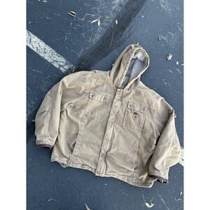 Carhartt Jacket Mens XXXL Bartlett Sherpa 3XL Tan Duck Hooded